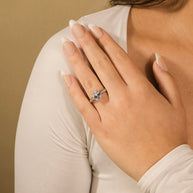 Sterling Silver Oval Engagement Ring