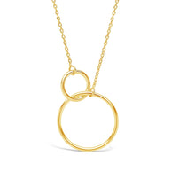 Sterling Silver Interlocking Open Circle Pendant