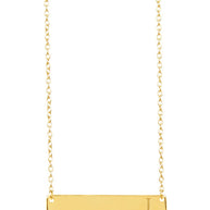 Sterling Silver Bar Initial Necklace