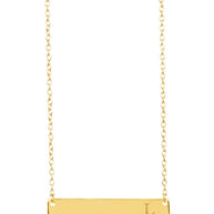 Sterling Silver Bar Initial Necklace