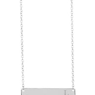 Sterling Silver Bar Initial Necklace