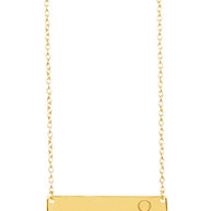 Sterling Silver Bar Initial Necklace