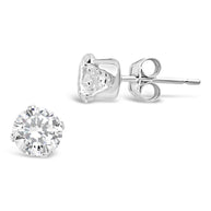 Sterling Silver 5mm CZ Stud Earrings