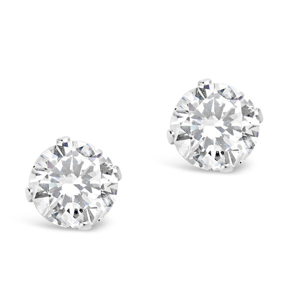 Sterling Silver 5mm CZ Stud Earrings