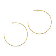 Sterling Silver Textured Hoops