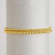 Sterling Silver Beaded Stretch Bracelet Sets