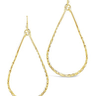 Hammered Teardrop Dangle Earring