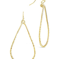 Hammered Teardrop Dangle Earring