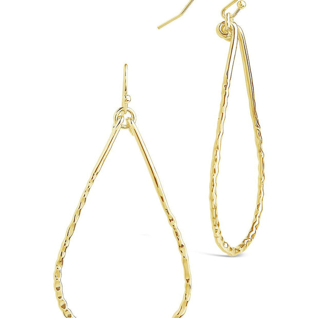 Hammered Teardrop Dangle Earring