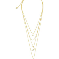 Crescent & Bar Multi Layer Necklace