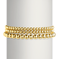 Sterling Silver Beaded Stretch Bracelet Sets