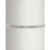 Sterling Silver Beaded Stretch Bracelet Sets