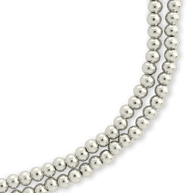 Sterling Silver Beaded Stretch Bracelet Sets