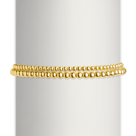 Sterling Silver Beaded Stretch Bracelet Sets