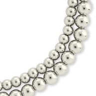 Sterling Silver Beaded Stretch Bracelet Sets