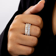 Sterling Silver Rio Baguette CZ Ring
