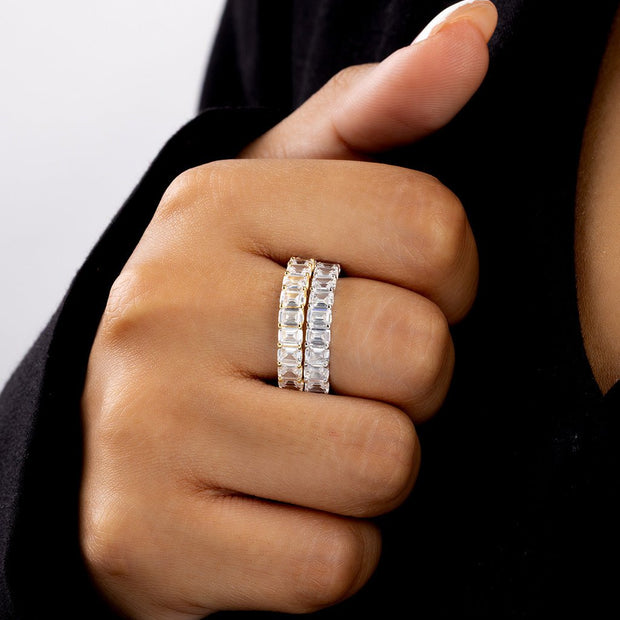 Sterling Silver Rio Baguette CZ Ring