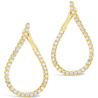 CZ Studded Drop Earrings
