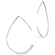 Sterling Silver Teardrop Threader Earrings