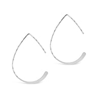 Sterling Silver Teardrop Threader Earrings