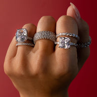Sterling Silver Yvonne CZ Stacking Ring