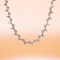 Brigid Staggered CZ Tennis Necklace
