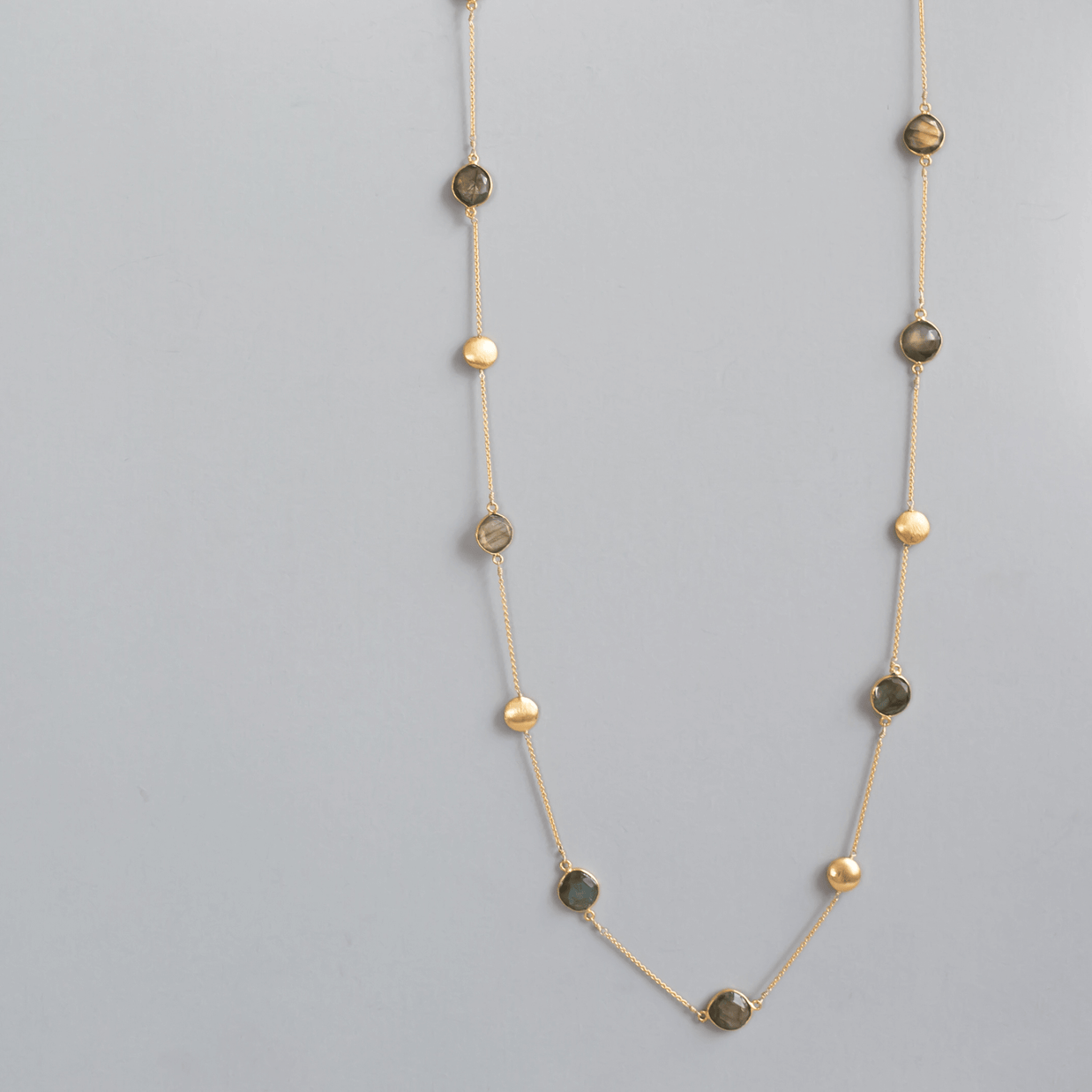 Long Labradorite Layering Chain