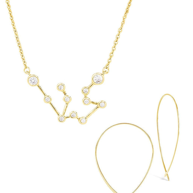 'When Stars Align Set' - Constellation Necklace & Delicate Threader Earrings