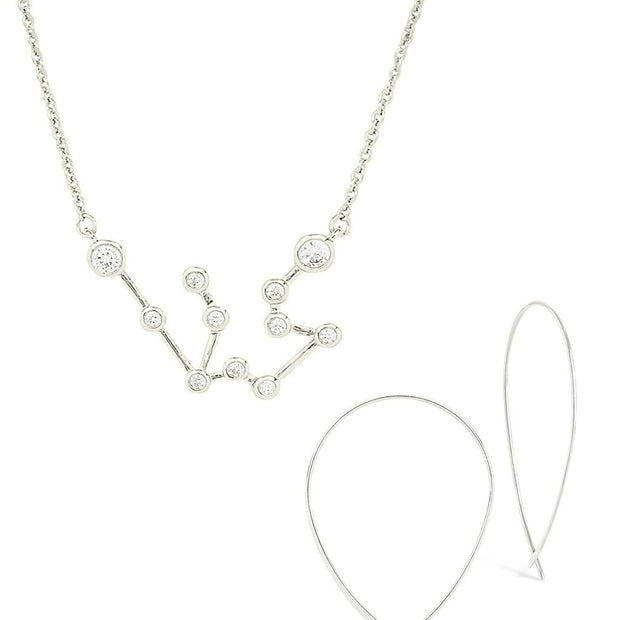 'When Stars Align Set' - Constellation Necklace & Delicate Threader Earrings