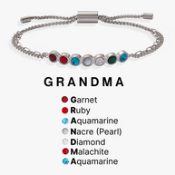 Grandma Hidden Message Acrostic Bolo Bracelet