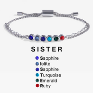 Sister Hidden Message Acrostic Bolo Bracelet