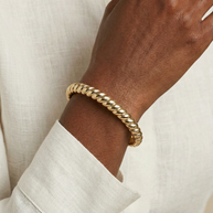 Stainless Steel Rope Textured Bangle