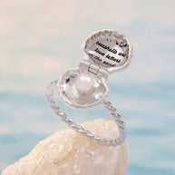 Salt + Sea 'Seashells Are Love Letters In The Sand' Locket Ring