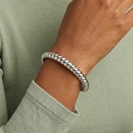 Stainless Steel Rope Textured Bangle