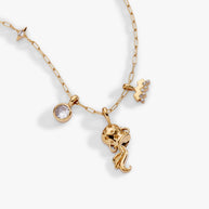 Aquarius Zodiac Charm Cluster Necklace