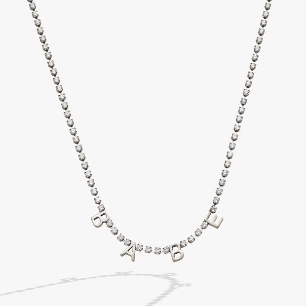“Babe” Crystal Tennis Necklace