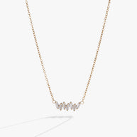 Crystal Baguette Bar Necklace