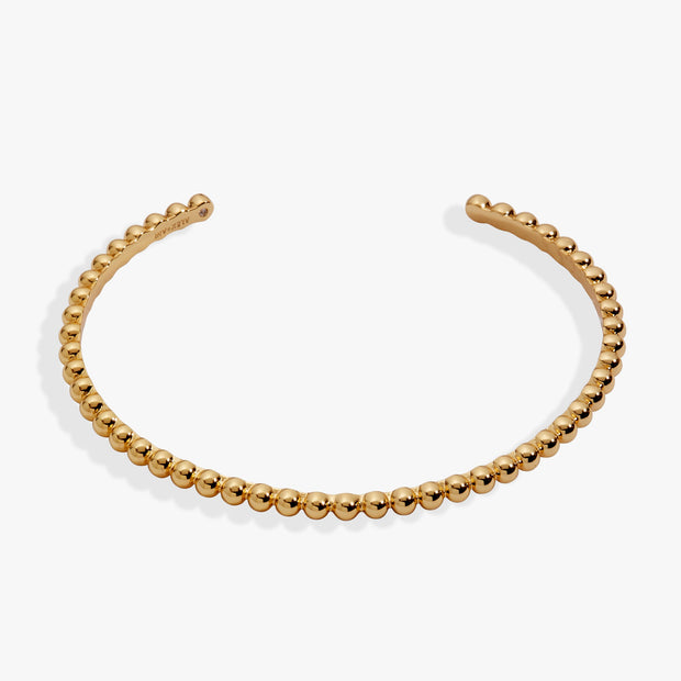 Gold Beaded Cuff Bracelet