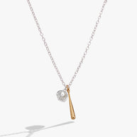 Baseball Duo Charm Pendant Necklace
