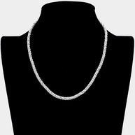 Braided Metal Chain Necklace