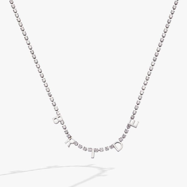 “Bride” Crystal Tennis Necklace