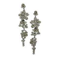 Bubble Stone Cluster Dangle Evening Earrings
