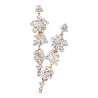 Bubble Stone Cluster Dangle Evening Earrings