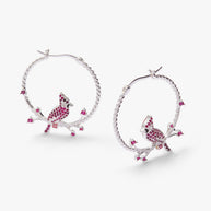 Cardinal Reversible Hoop Earrings