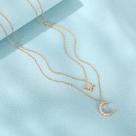 Crescent Vermeil Necklace