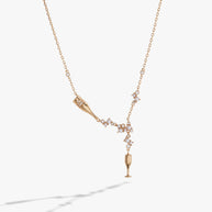 Champagne Pearl & Crystal Pendant Necklace