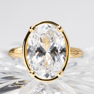 Sterling Silver Oval Cut CZ Cocktail Ring