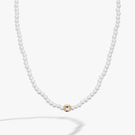 Crystal and Pearl Beaded Necklace