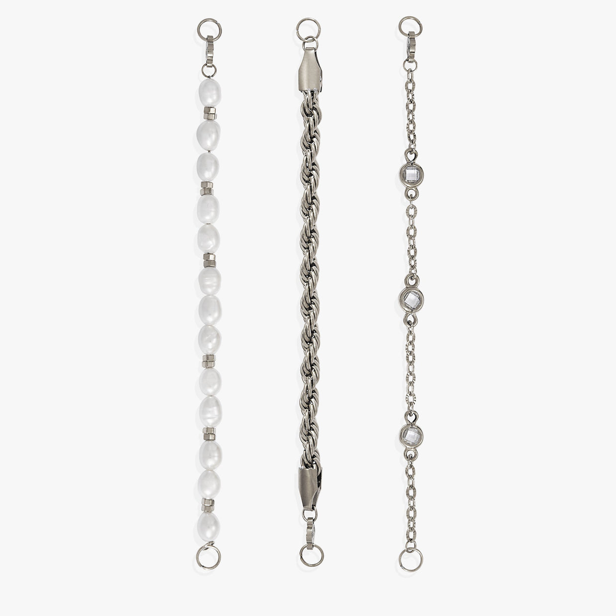 Crystal + Pearl Stranded™ Bracelet Set
