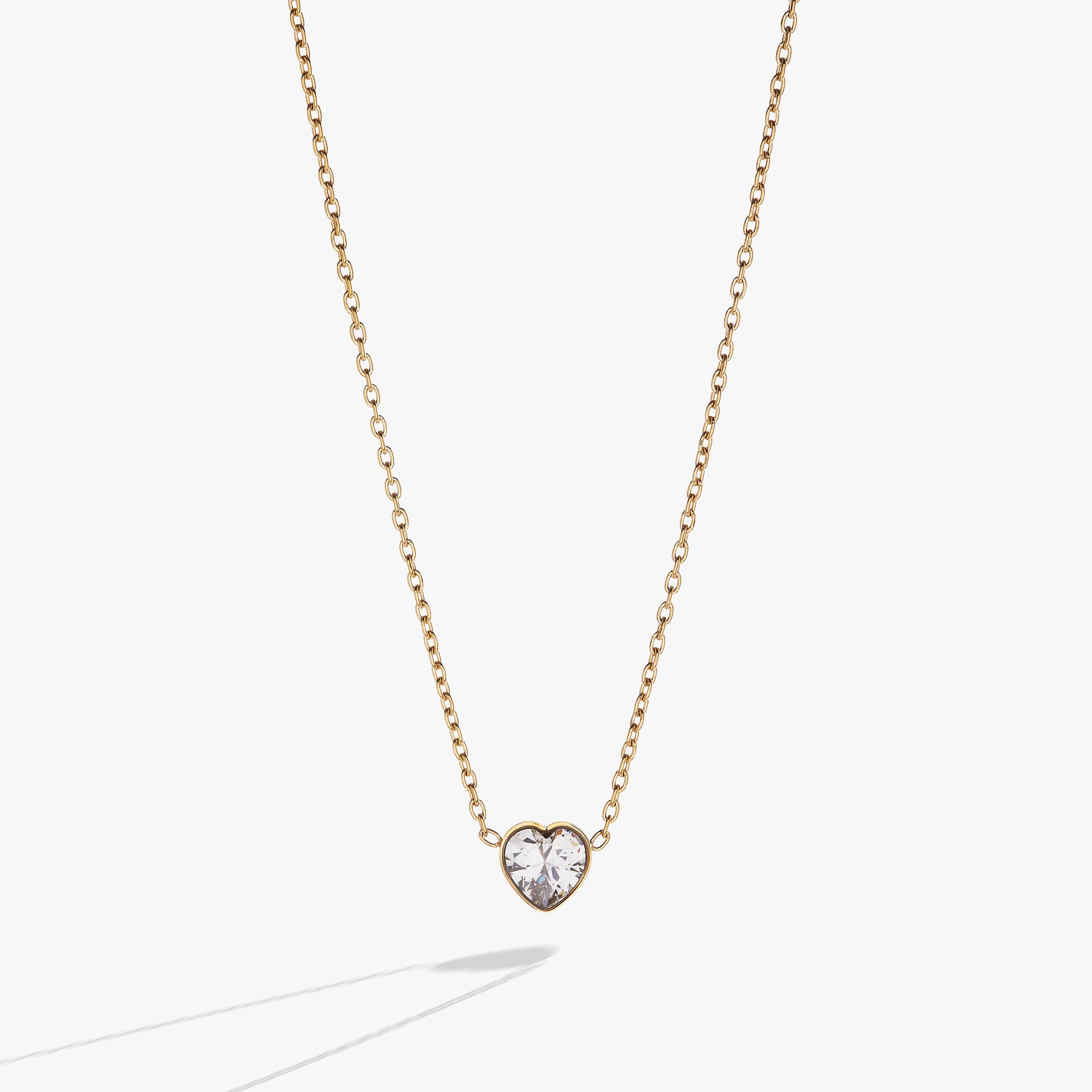 Crystal Heart Pendant Necklace